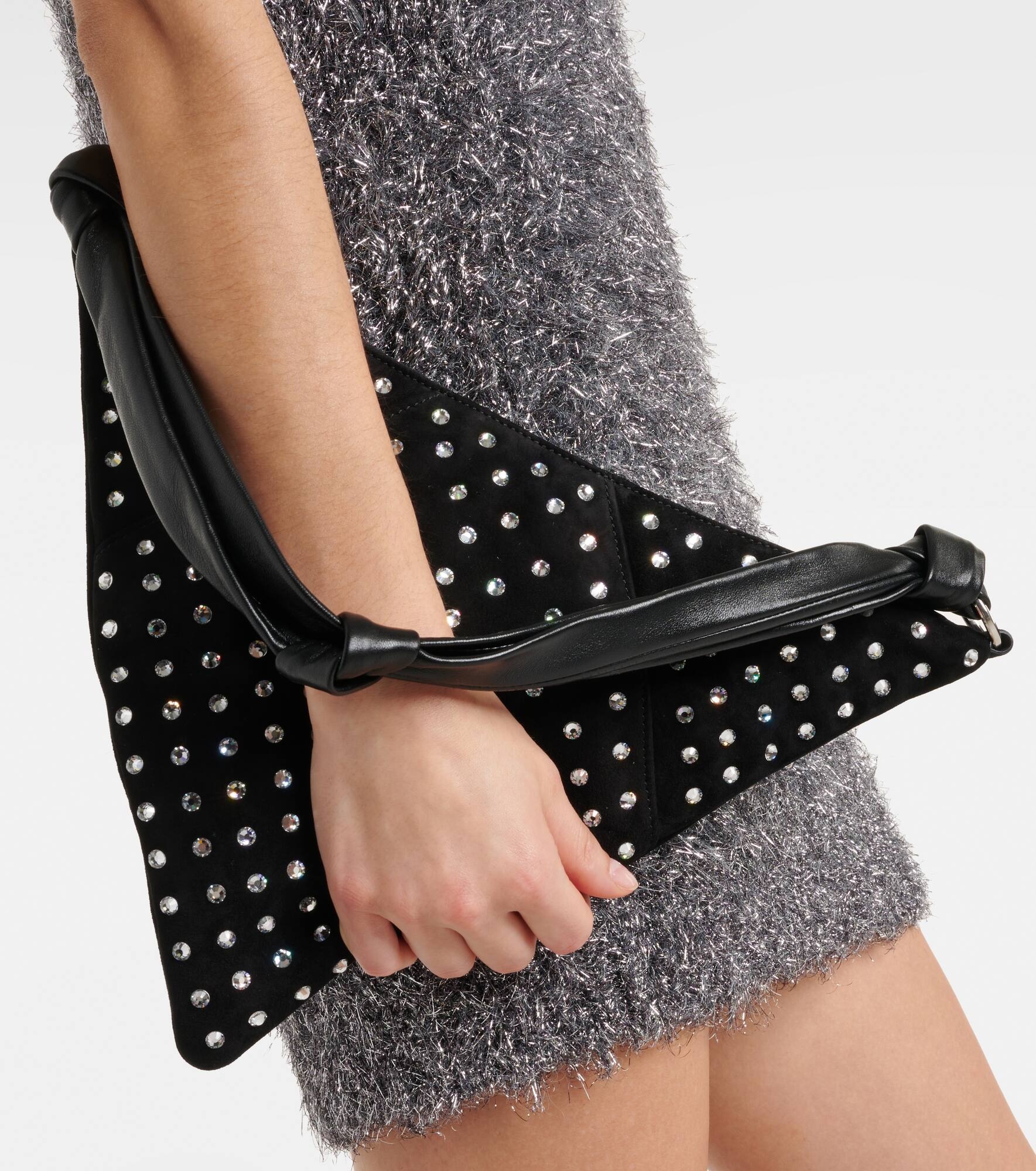 Cameron embellished suede shoulder bag - 6