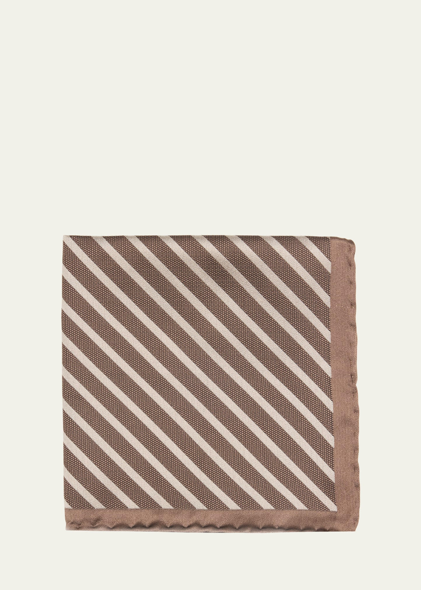 Men's Silk Diagonal Stripe Pocket Square - 1