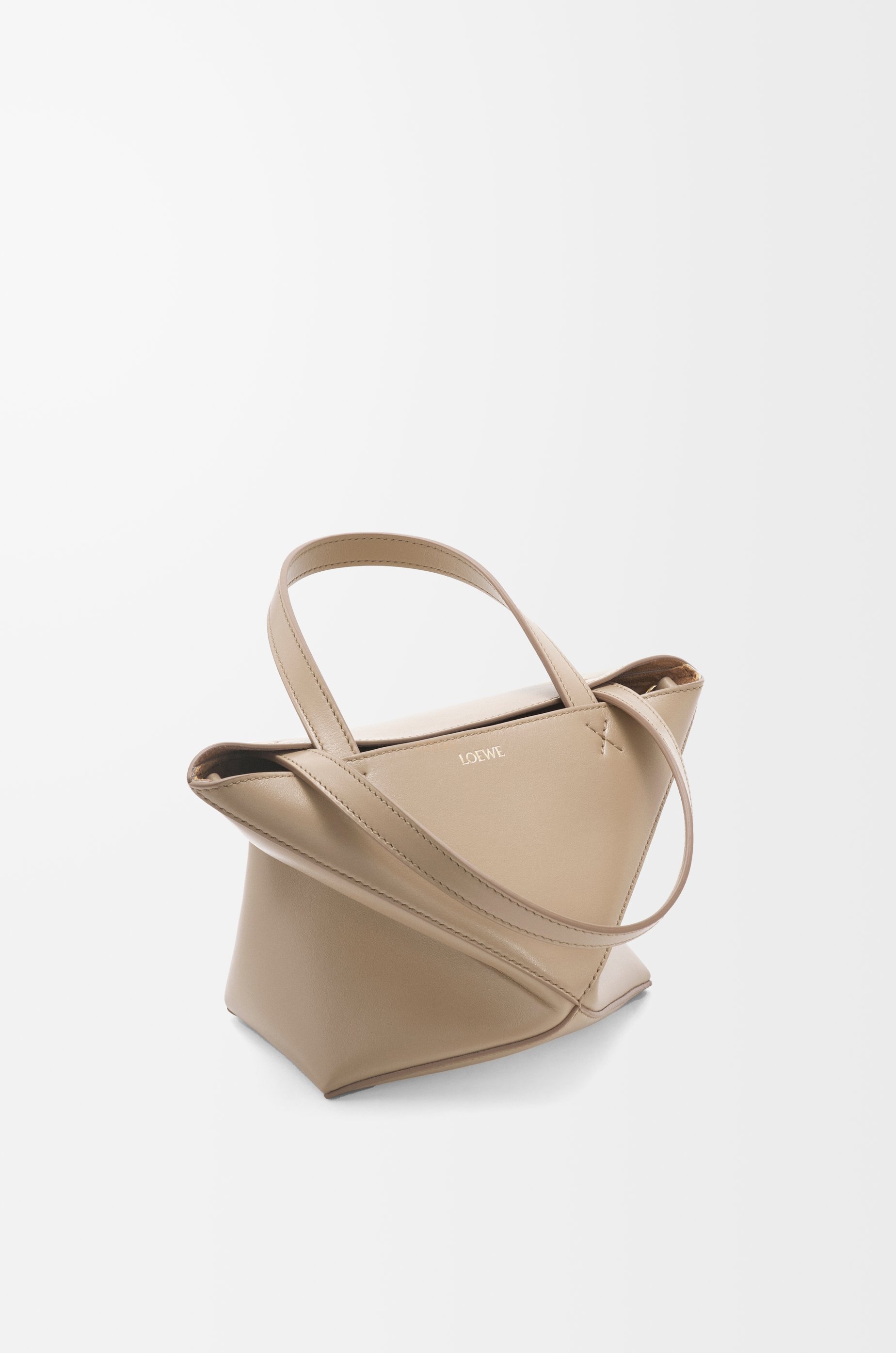 Mini Puzzle Fold tote in shiny calfskin - 5