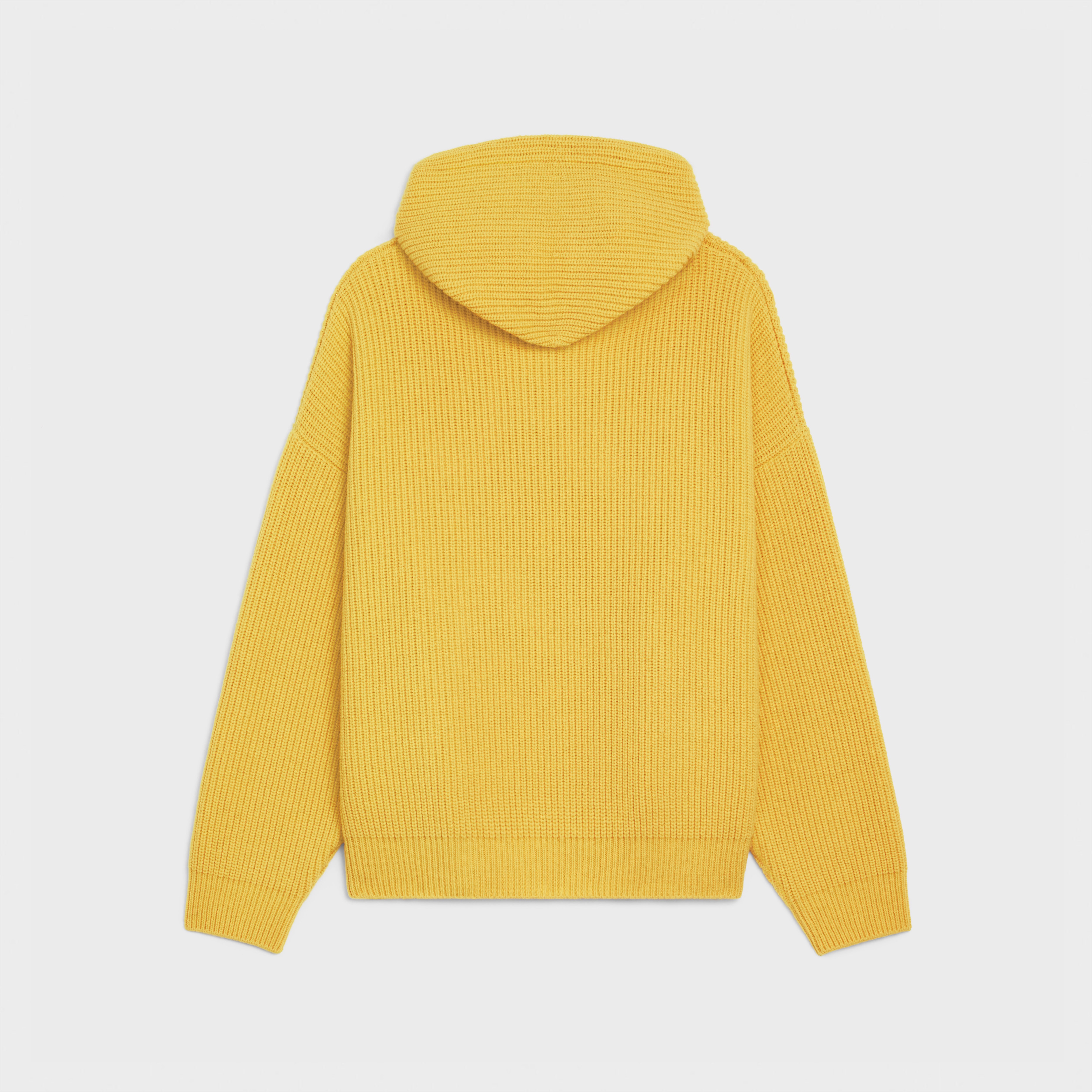 CELINE SWEATER WITH HOOD IN RIBBED WOOL - 2