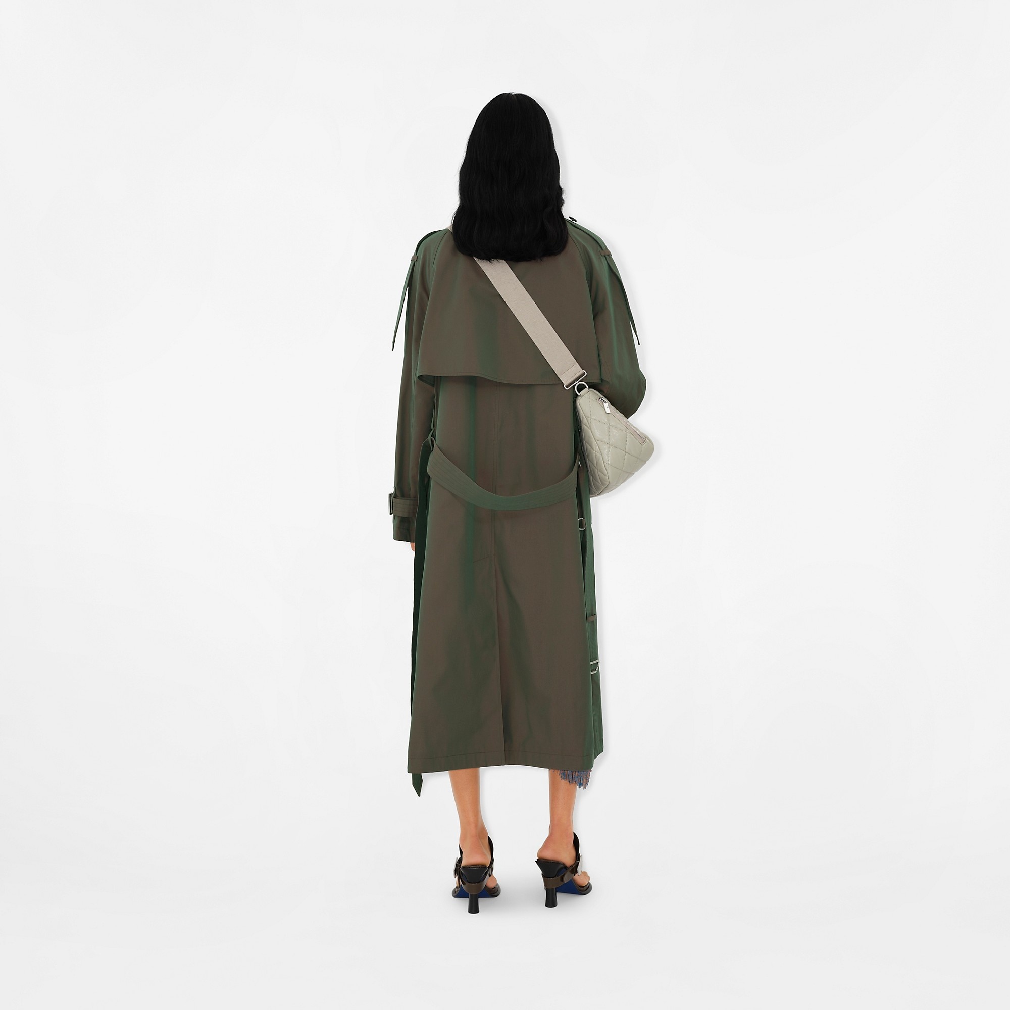 Long Cotton Trench Coat - 5