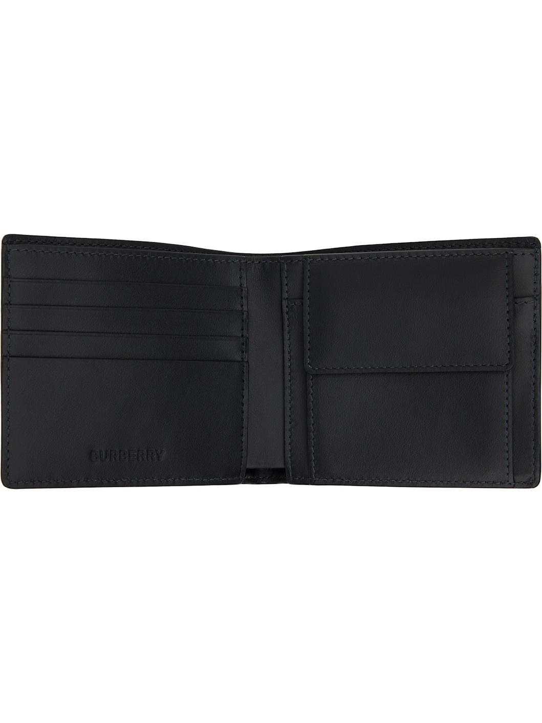 Black MS Bill Coin Bifold Wallet - 3