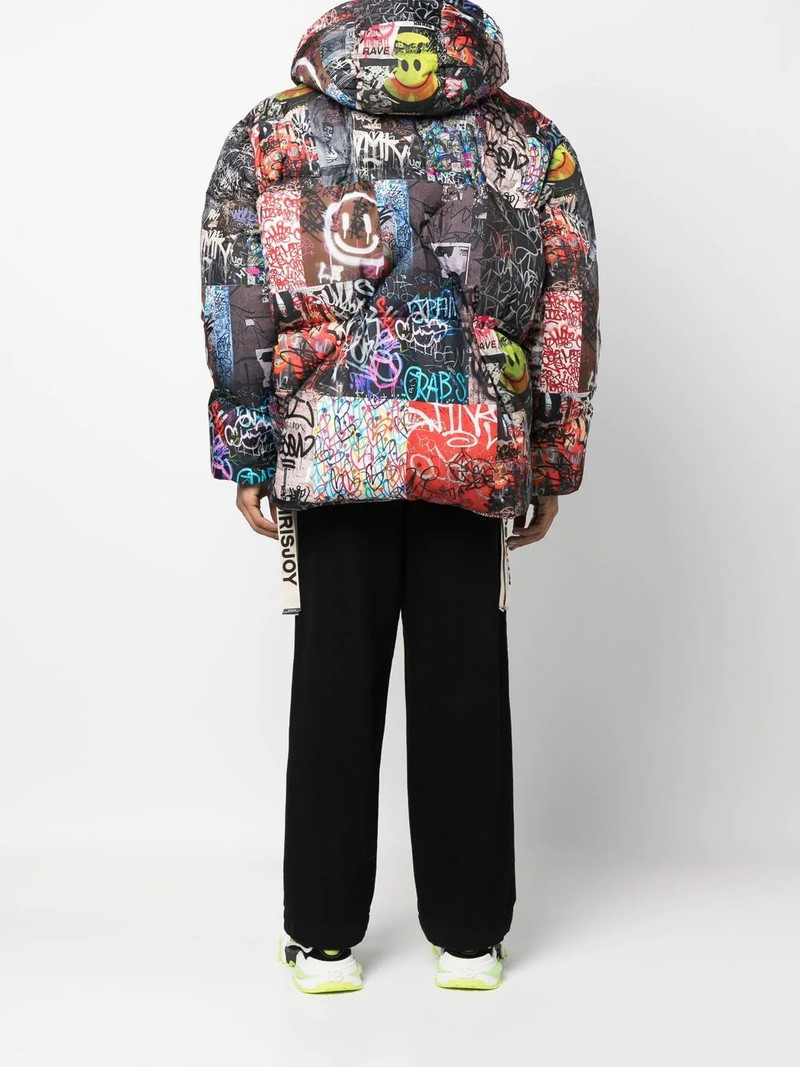 graffiti-print down puffer jacket 4