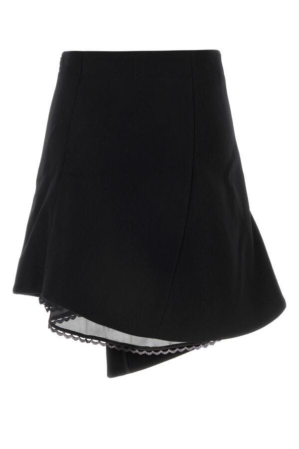 スカート SACAI Black Wool Skirt Sacai Black Wool Skirt | italist