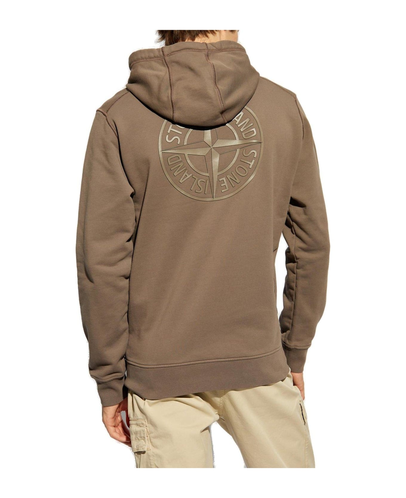 Logo Printed Drawstring Hoodie - 3