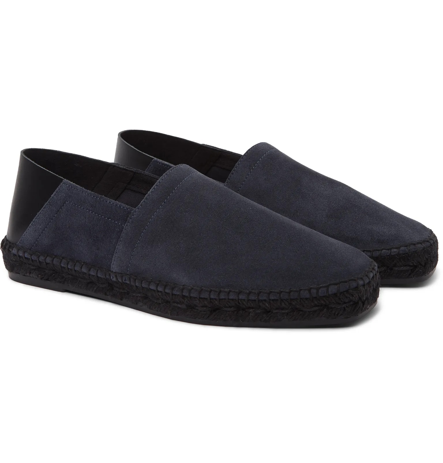 Barnes Collapsible-Heel Suede and Leather Espadrilles - 2