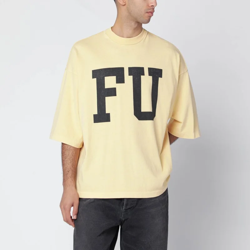 Yellow oversized FU T-shirt - 1