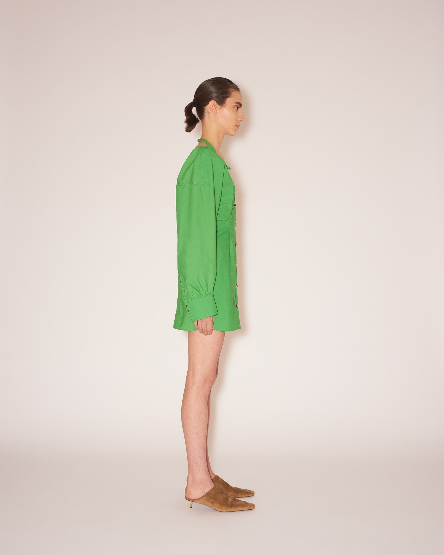 green emerald velvet dress Nanushka Green Rozal Crew Neck Maxi Dress