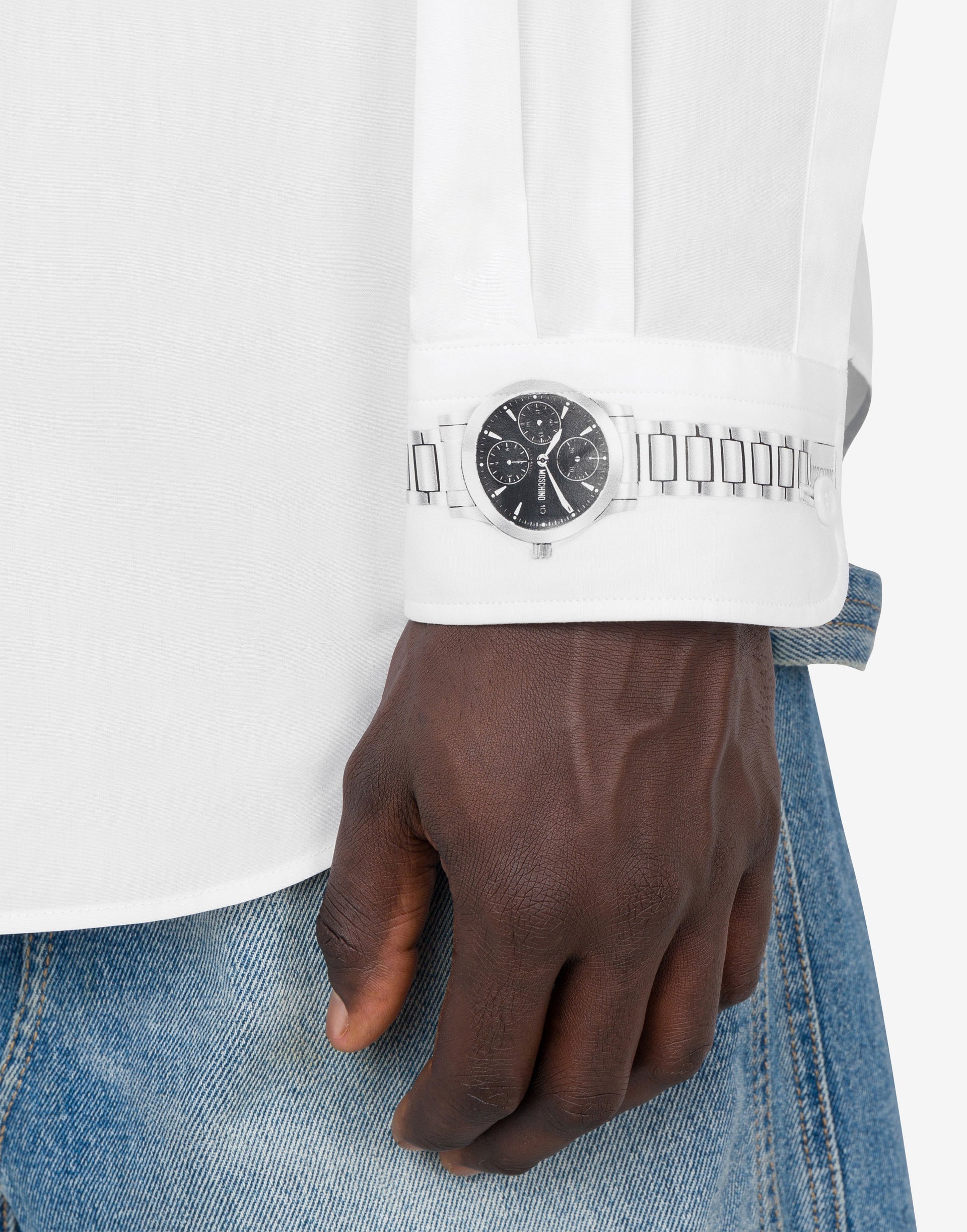 POPLIN SHIRT WRISTWATCH PRINT - 3