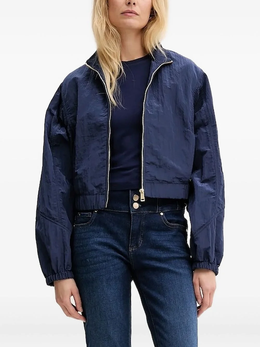 cropped drawstring jacket - 1