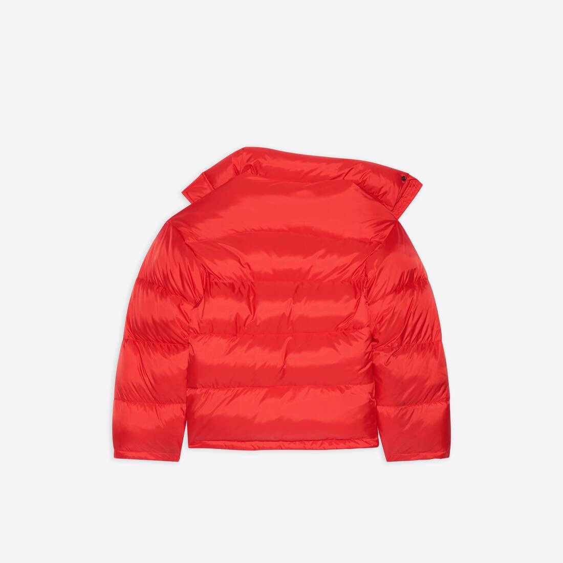 Off-shoulder Puffer Jacket in Red - 2