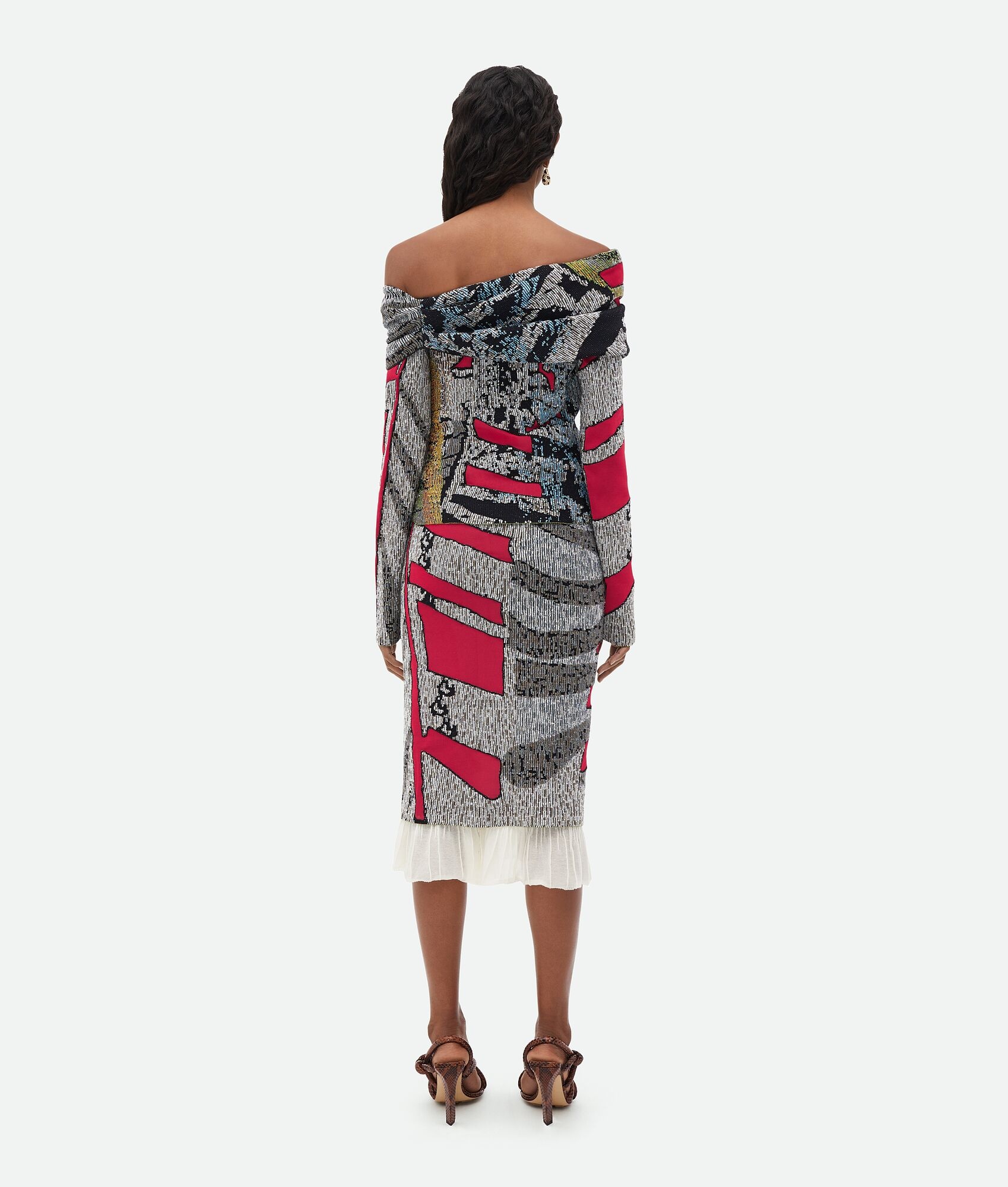 Graphic Viscose Jacquard Top - 3