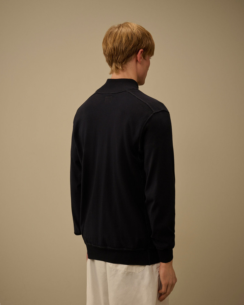 Cotton Sea Island Half Zip Lens Sweater 4