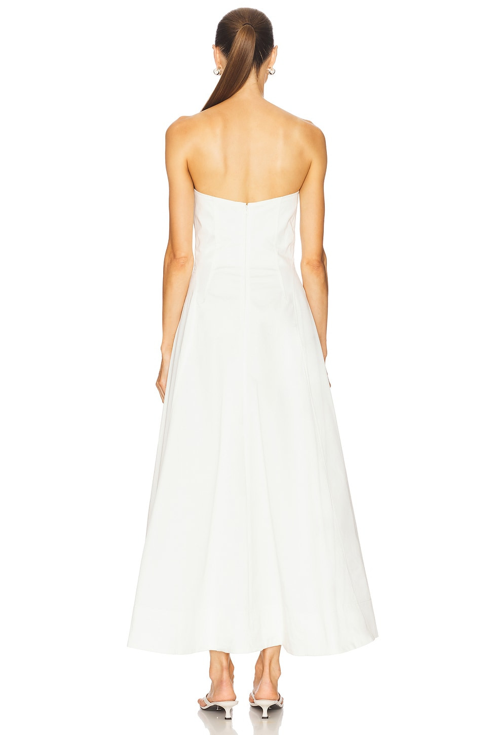 Sculpted Cotton Strapless Dress - 3
