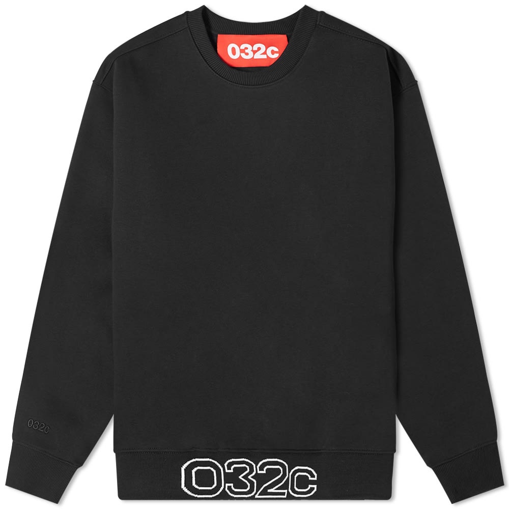 032c Logo Rib Arm Embroidered Crew Sweat - 1