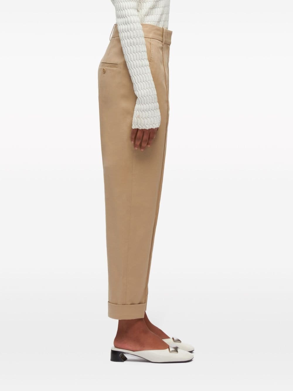 tapered-leg cropped trousers - 4