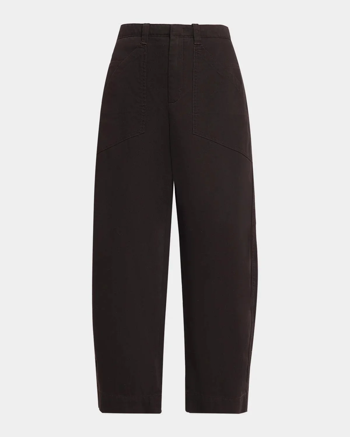 Washed Cotton Twill Mid-Rise Utility Pants - 1