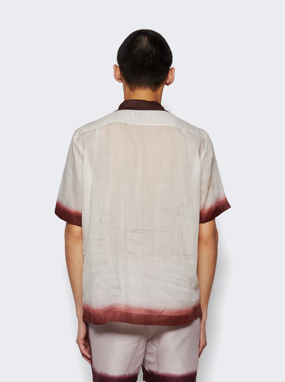 Carltone Embroidered Shirt Burgundy - 4