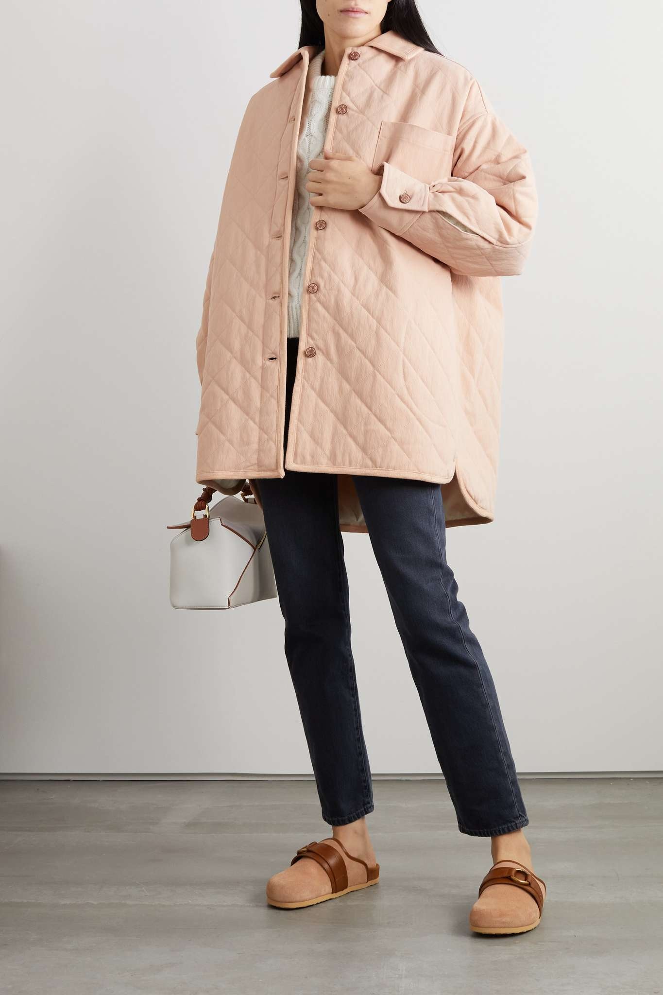 Oversized quilted cotton-blend jacket - 2