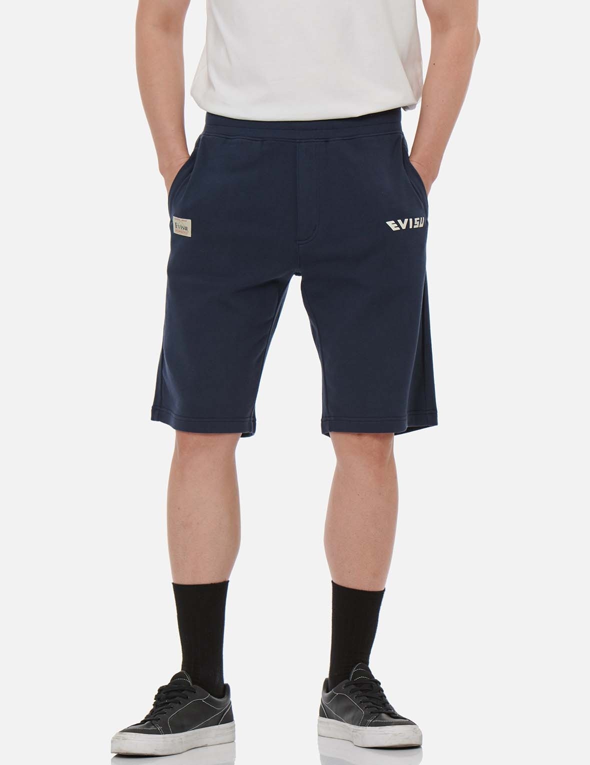 TIE-DYE EFFECT SEAGULL PRINT SWEAT SHORTS - 4