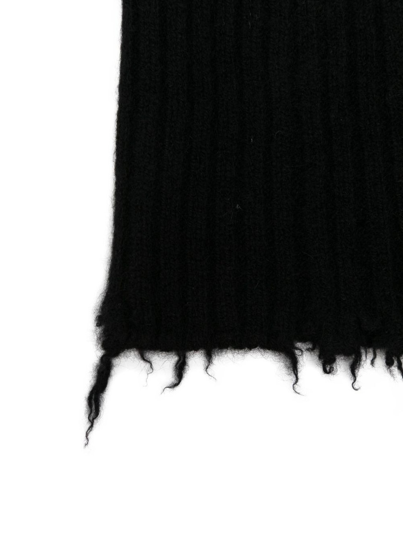 UMA WANG ribbed frayed beanie hat outlook