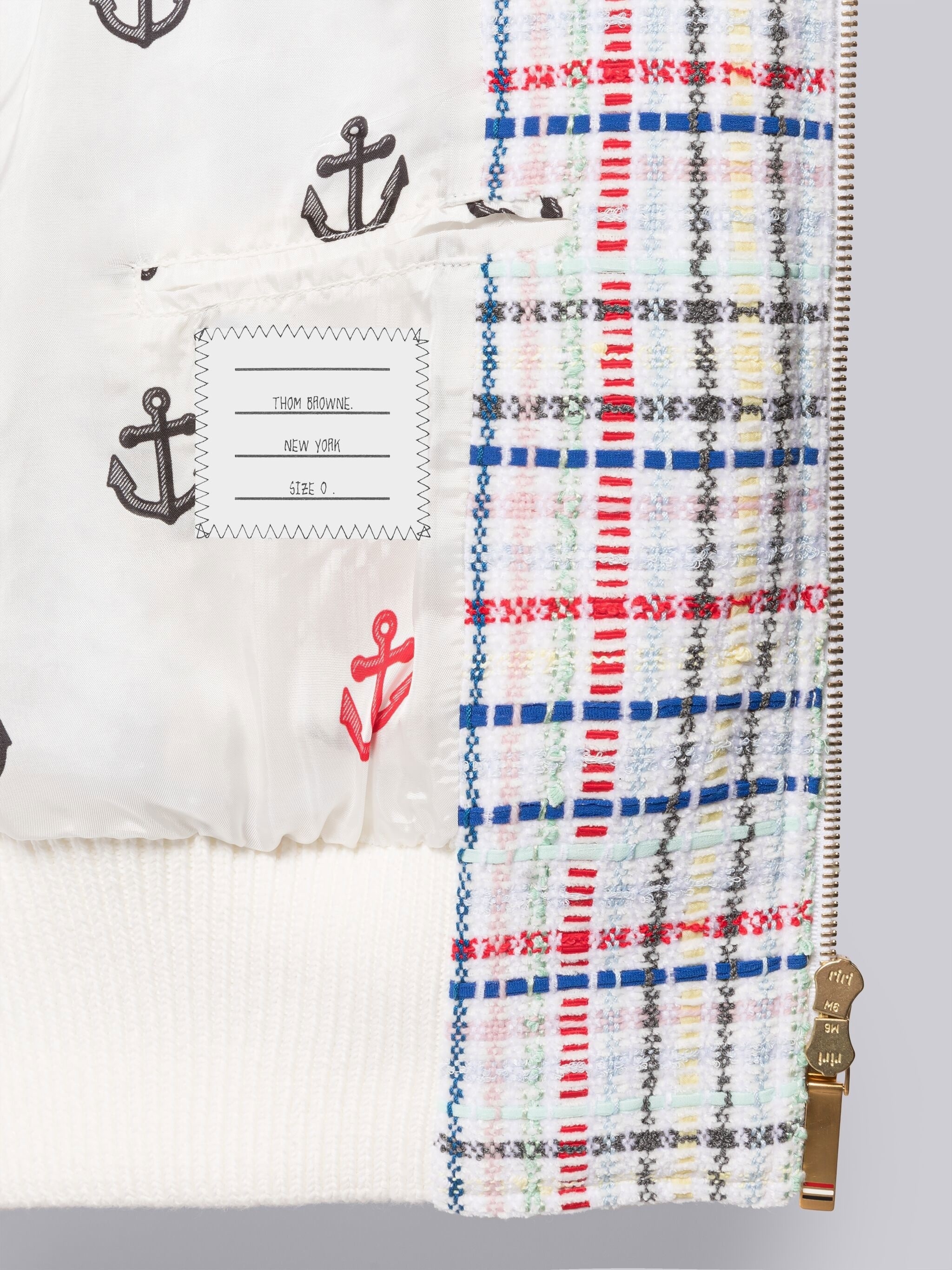 Micro Gingham Tweed Oversized Blouson - 6