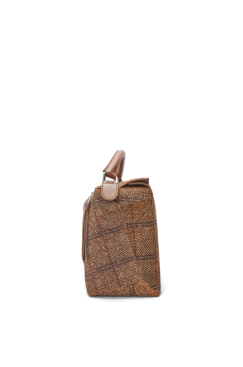 Large Puzzle bag in tartan brushed suede 3
