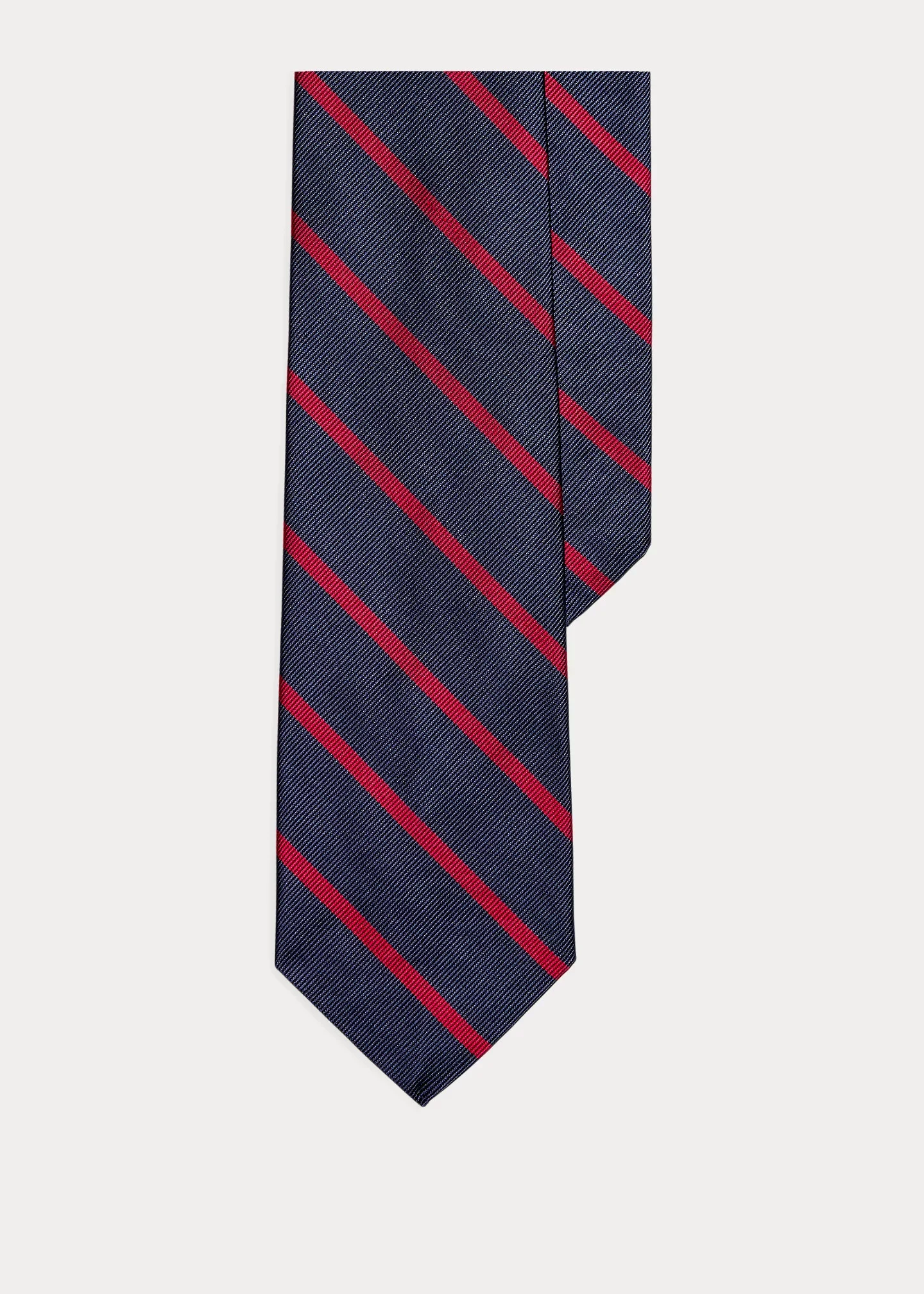 Striped Silk Repp Narrow Tie - 1