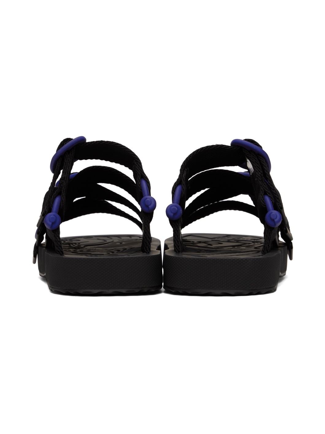 Black Nylon Strap Sandals - 2