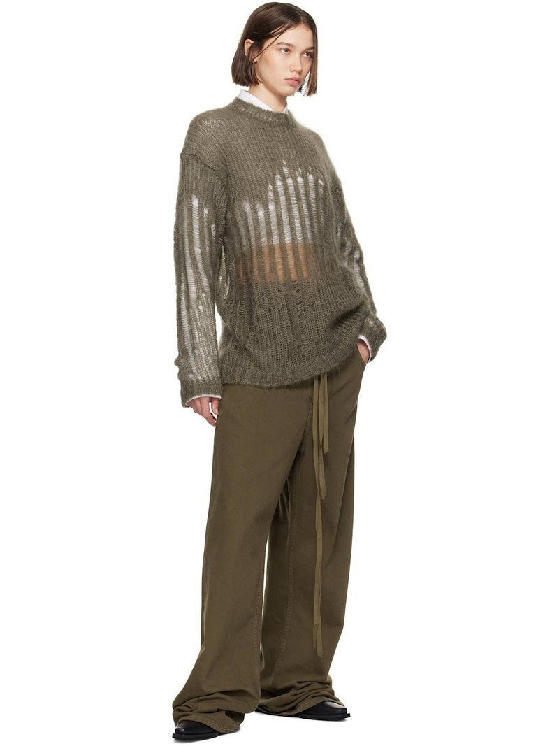 Ann Demeulemeester Khaki Rigmor Oversize Sweater outlook