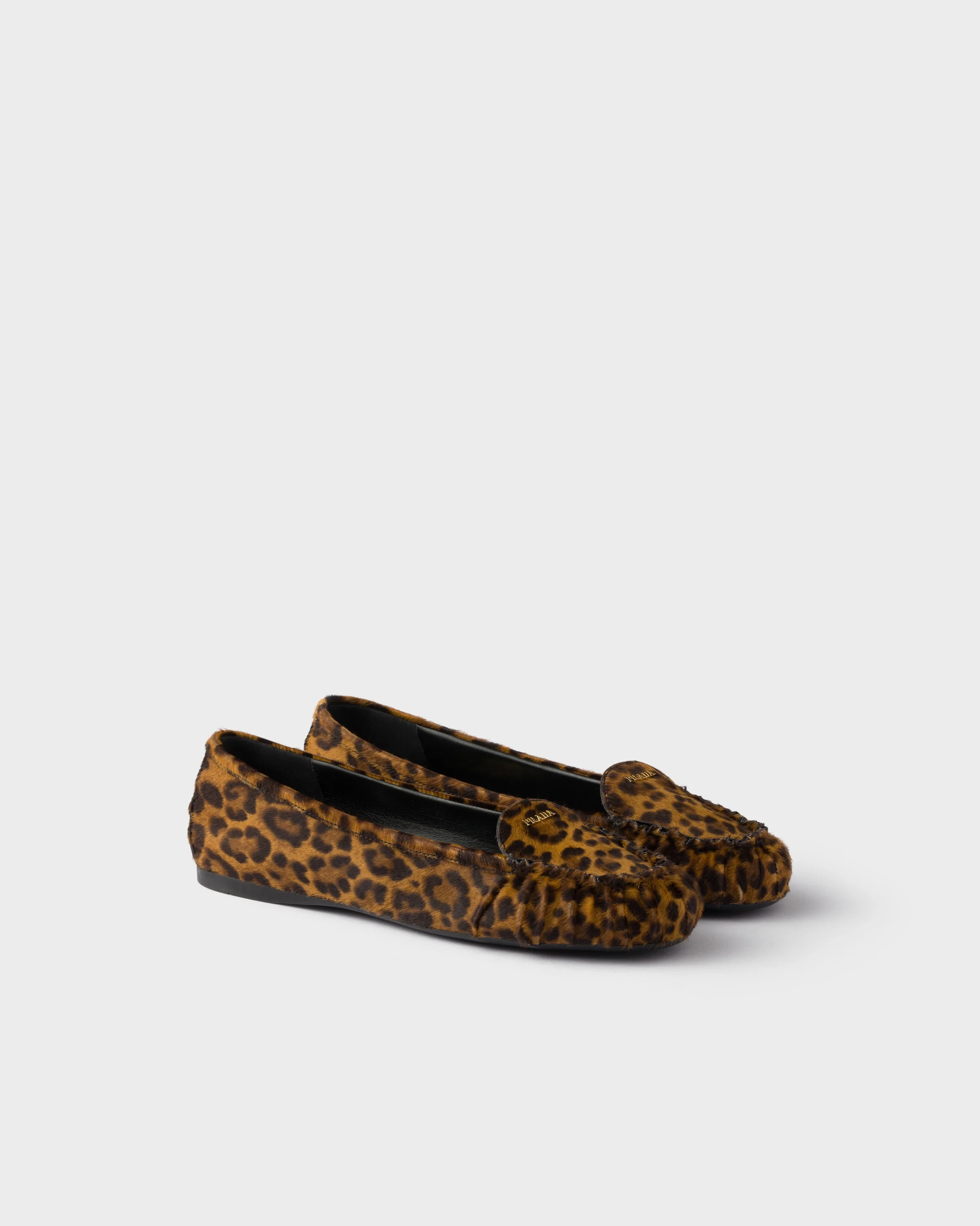 Printed leather ballerinas - 1