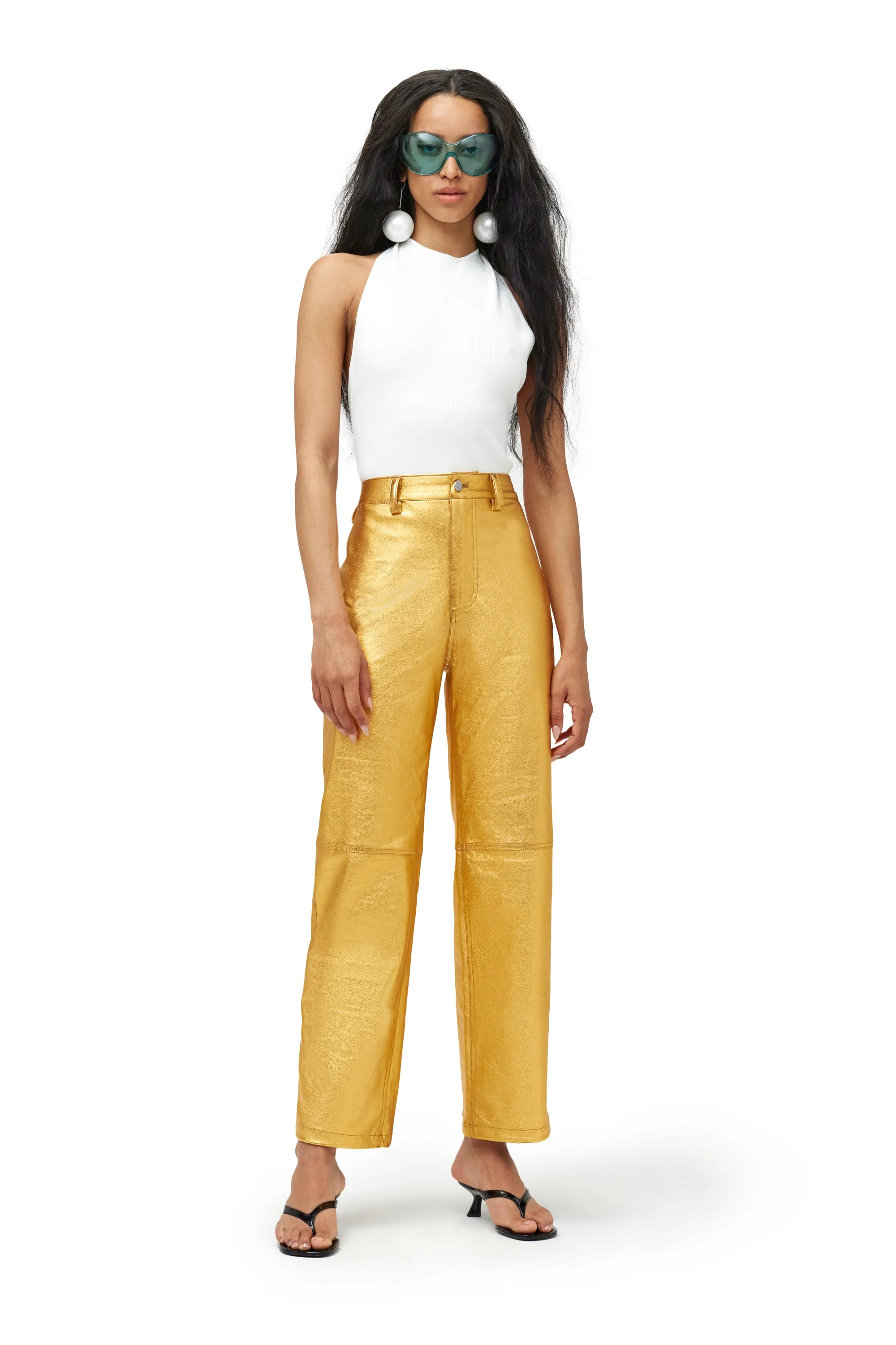 Trouser Pant In Cyber Orange - 1