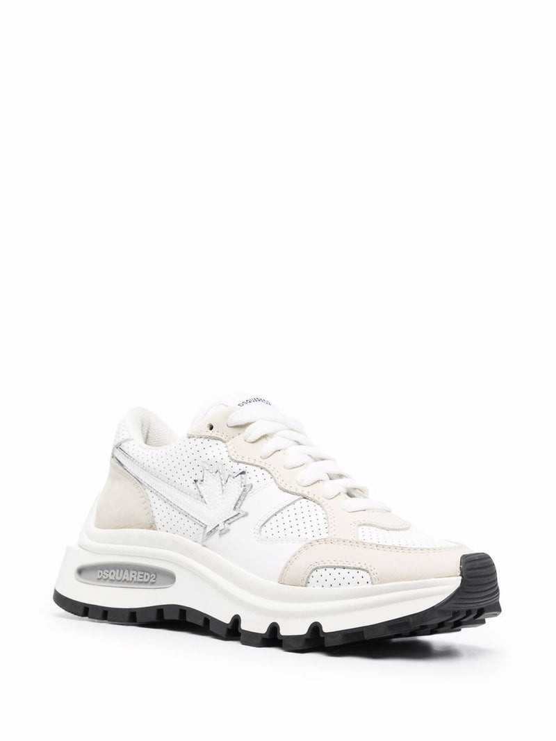 DSQUARED2 DSQUARED2 WOMEN Stretched Leaf Run Sneakers White outlook