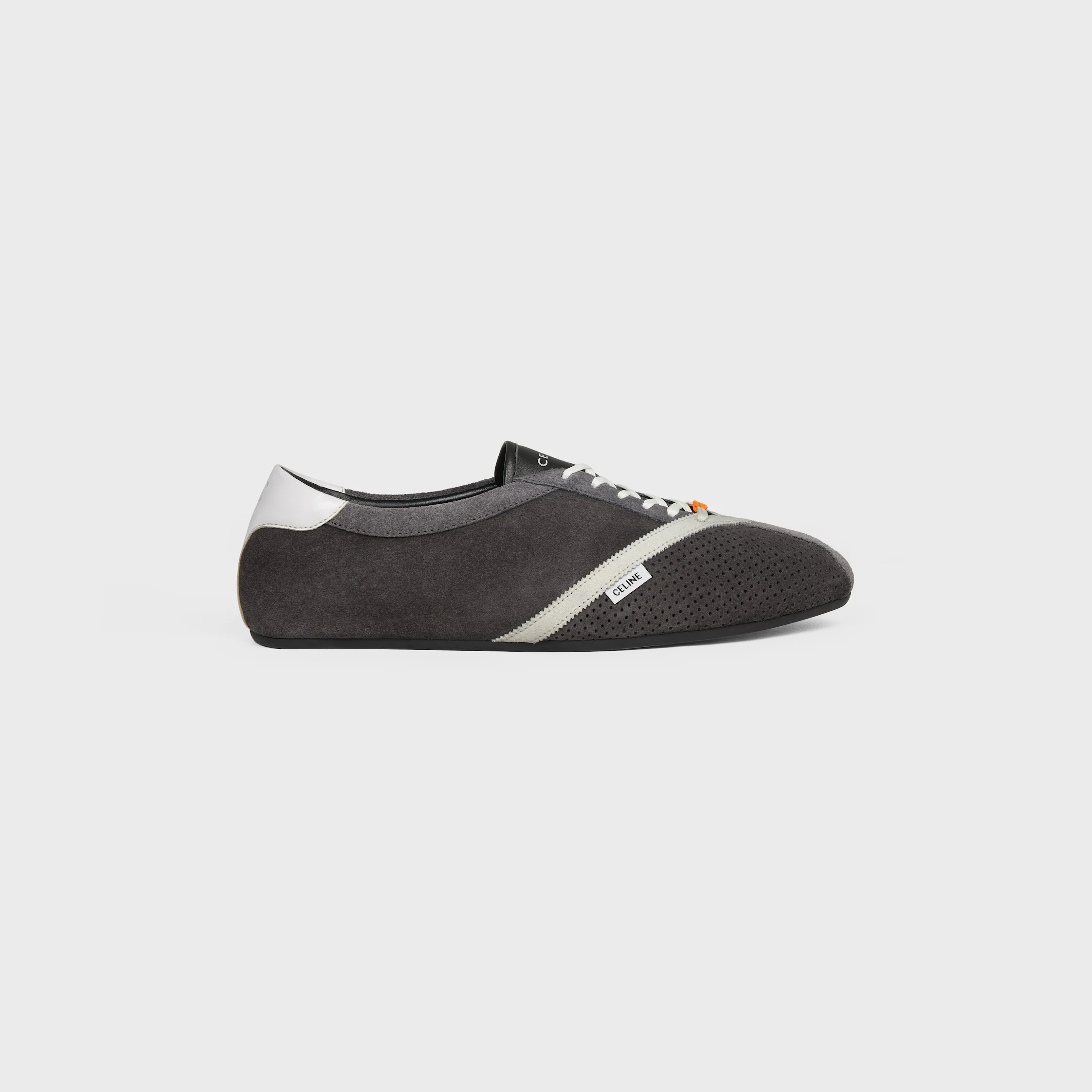 THE FLAT SNEAKER IN SUEDE CALFSKIN AND LAMBSKIN - 1