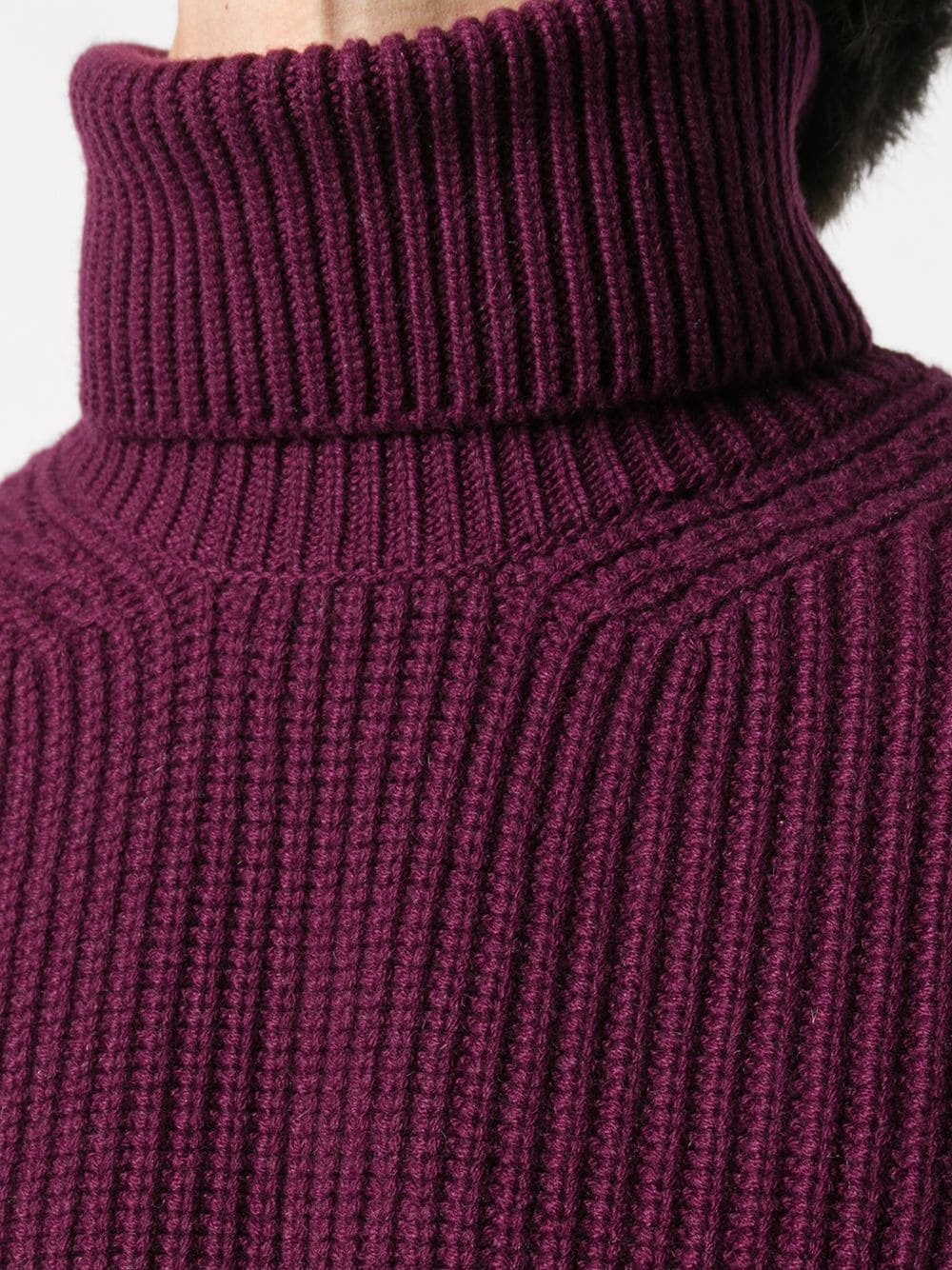 chunky knit turtleneck jumper - 5