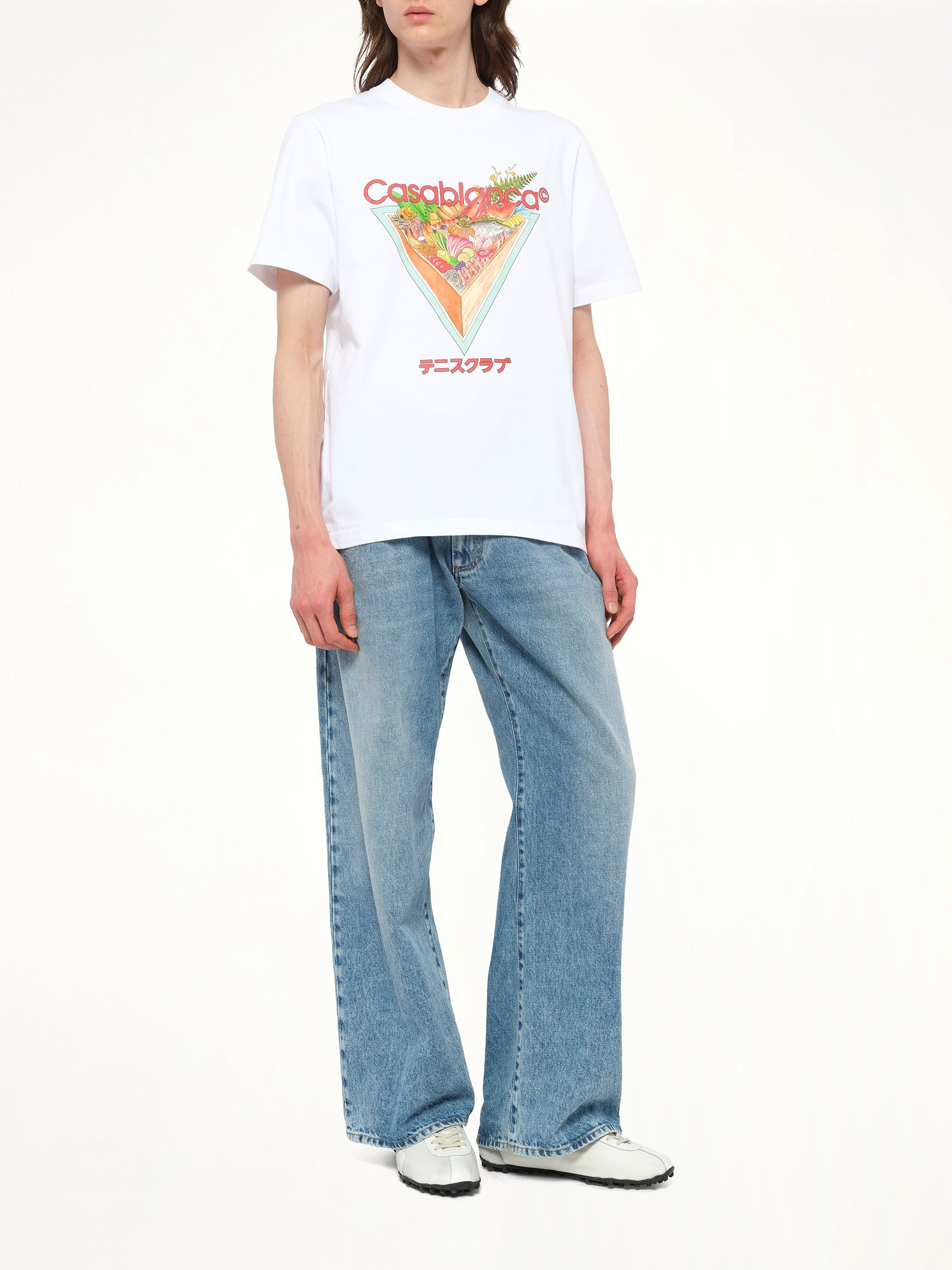 Tennis Club Icon Printed T-Shirt in White - 4
