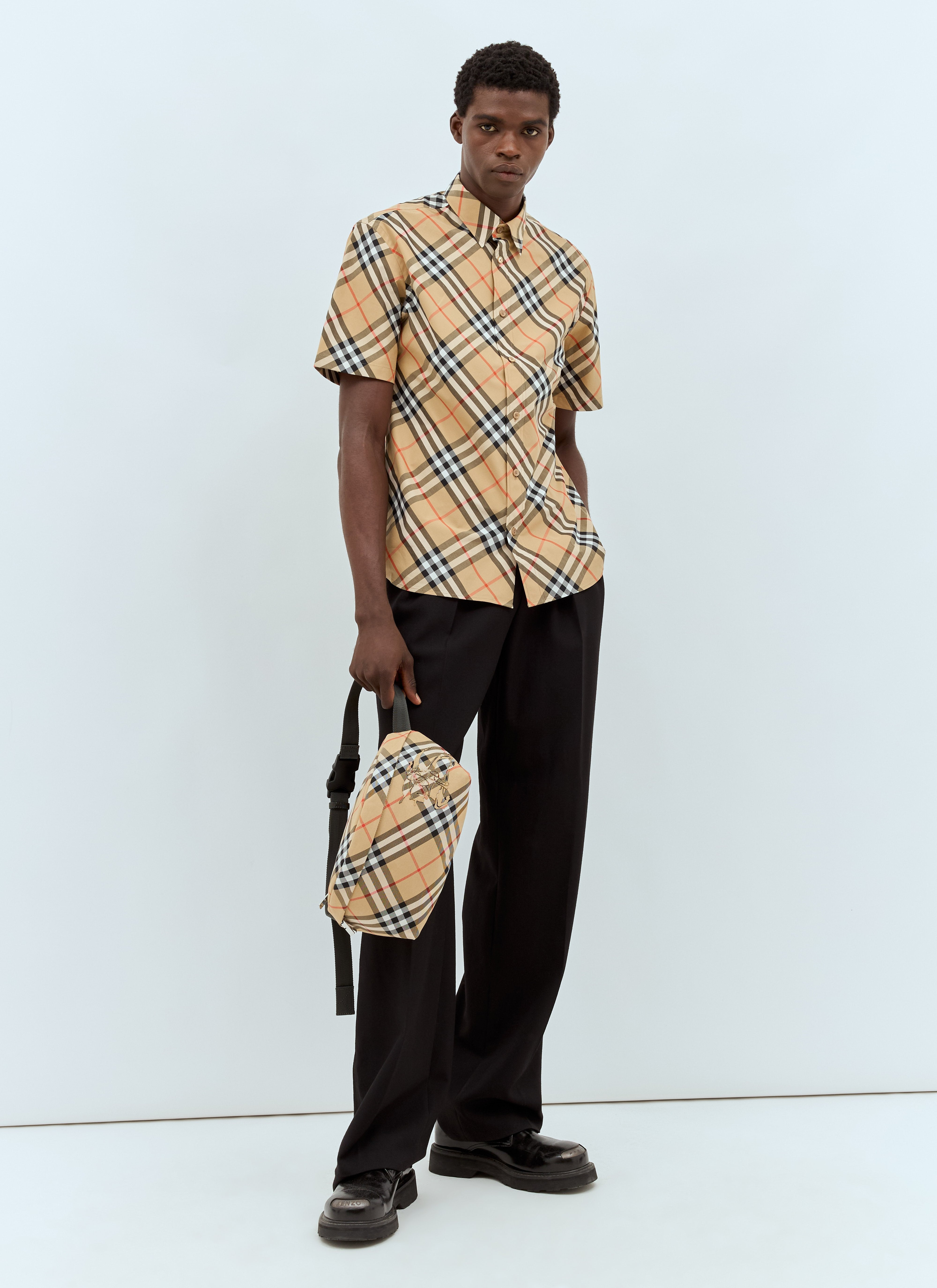 Burberry Men Check Poplin Shirt - 5