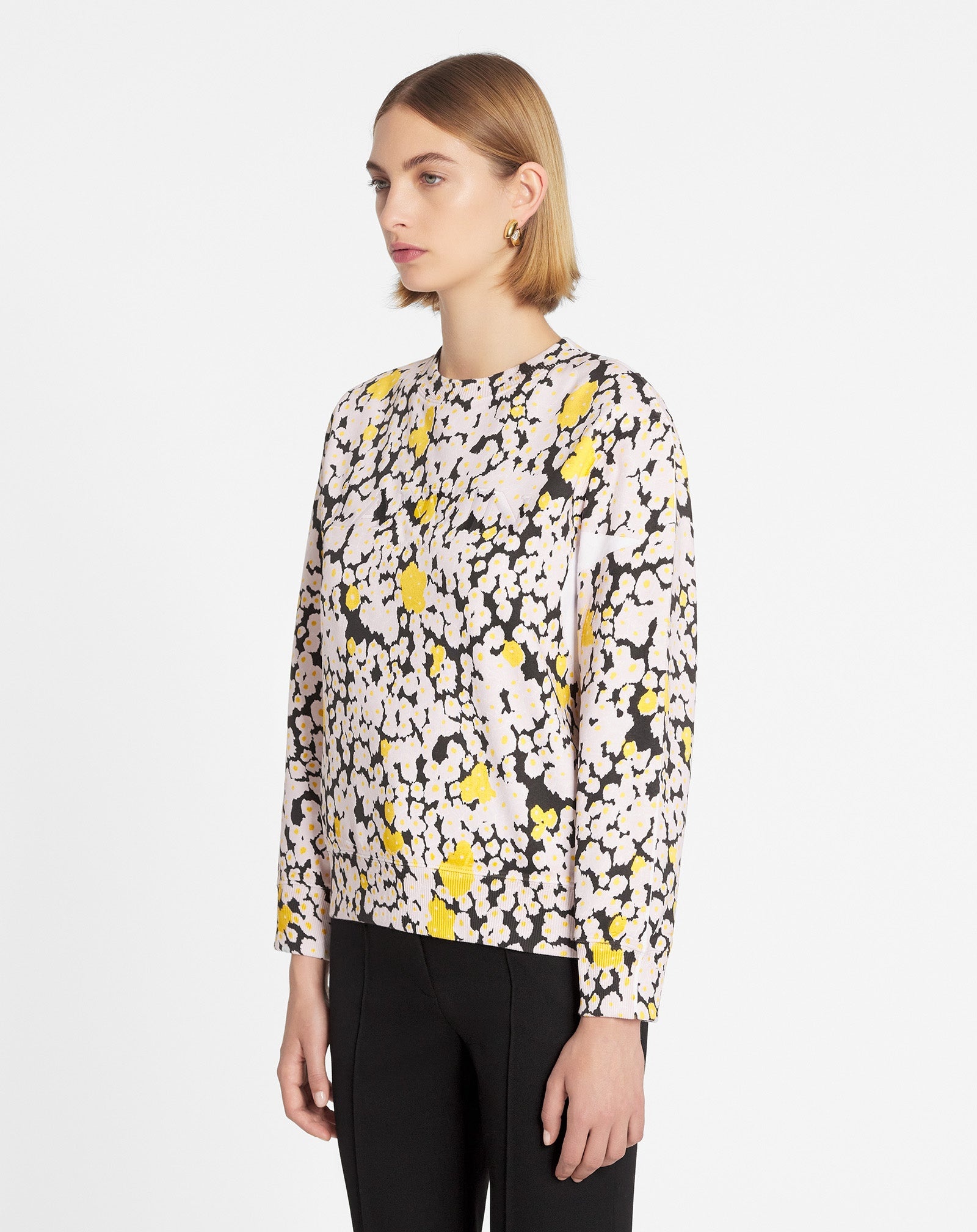 OVERPRINTED EMBROIDERED LANVIN PARIS SWEATSHIRT - 3