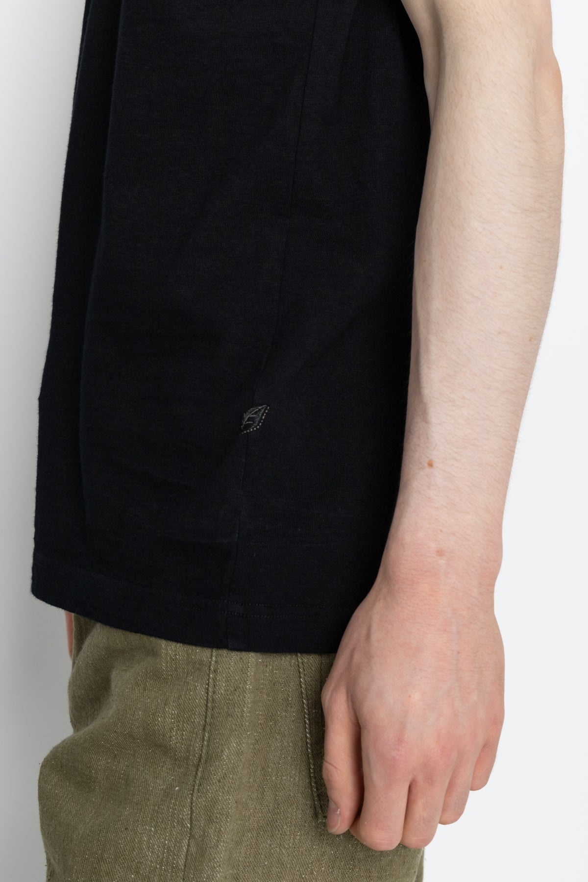 Indigo Jersey Crew Neck T-shirt - Indigo x Black - 7