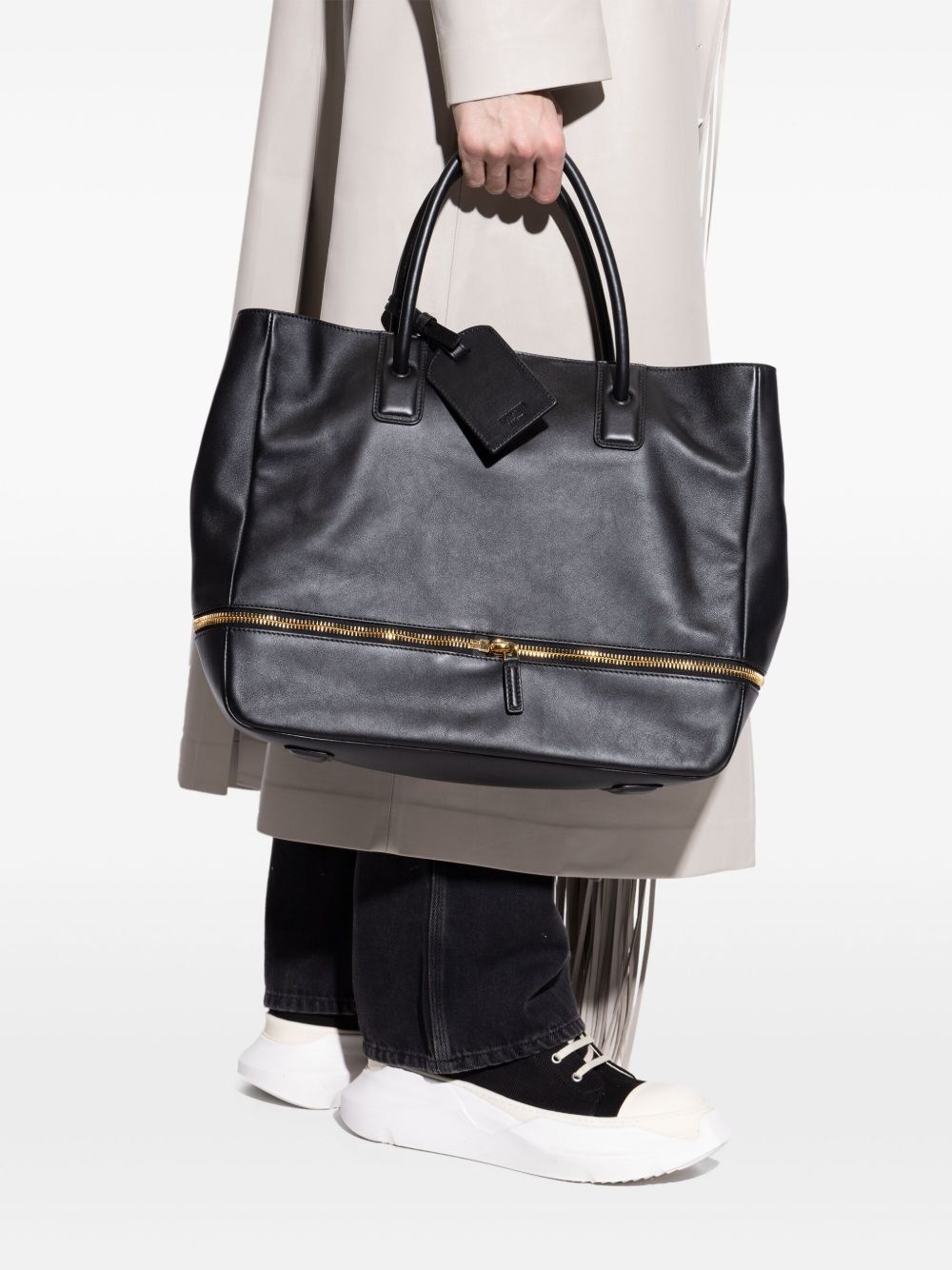 zip detailing tote bag - 2