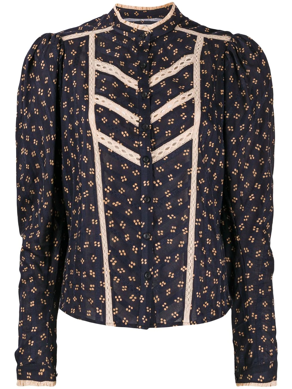 lace trim Reafi blouse - 1