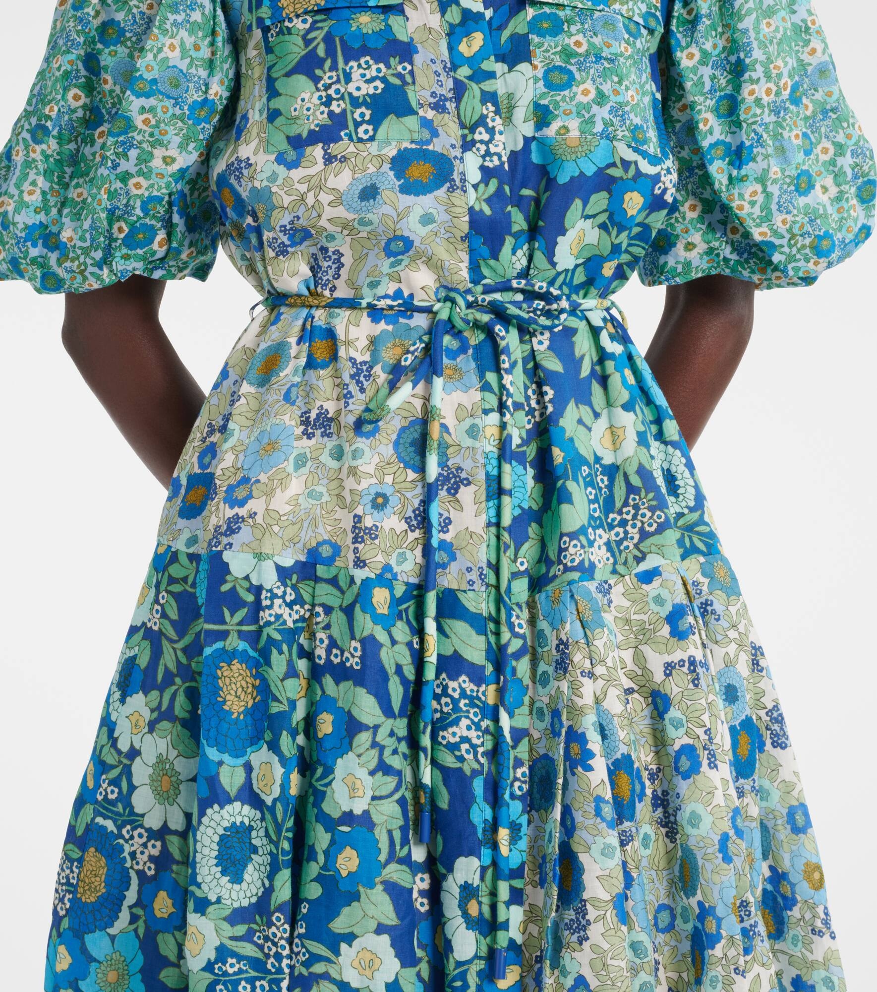 Sacha floral ramie shirt dress - 5