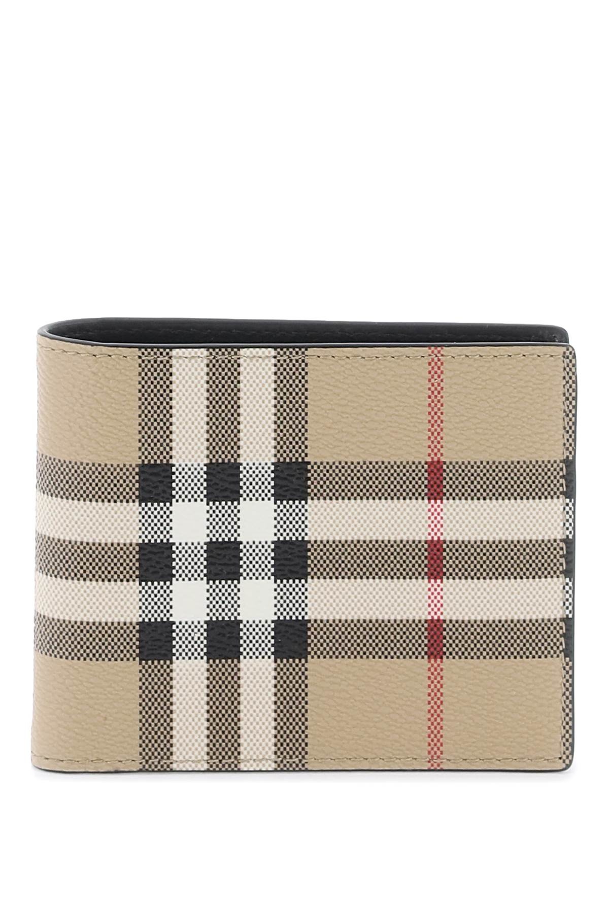 Burberry Bifold Wallet With Check Motif Men - 1