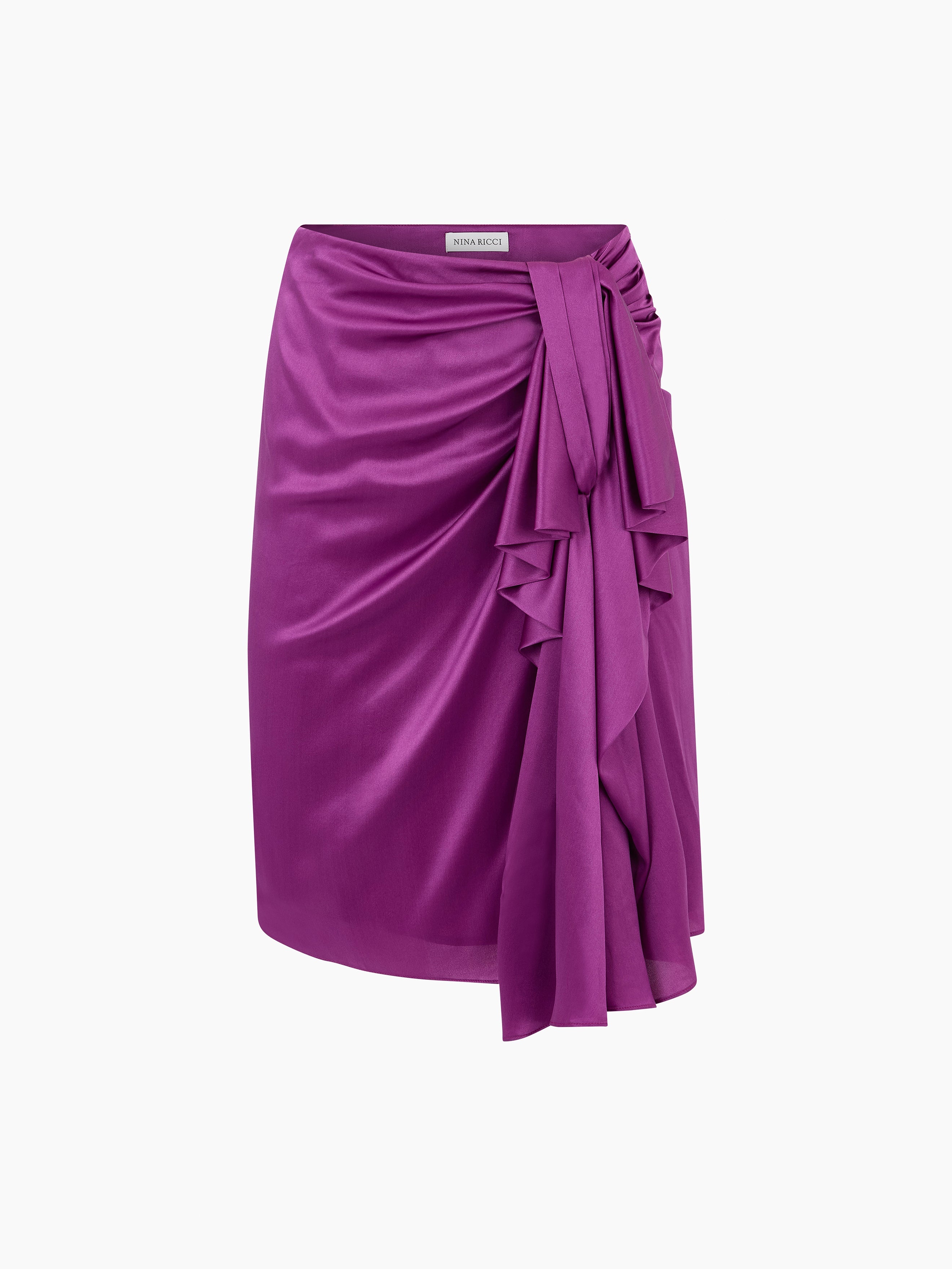SKIRT WITH ASYMMETRICAL BOW DETAIL - 5