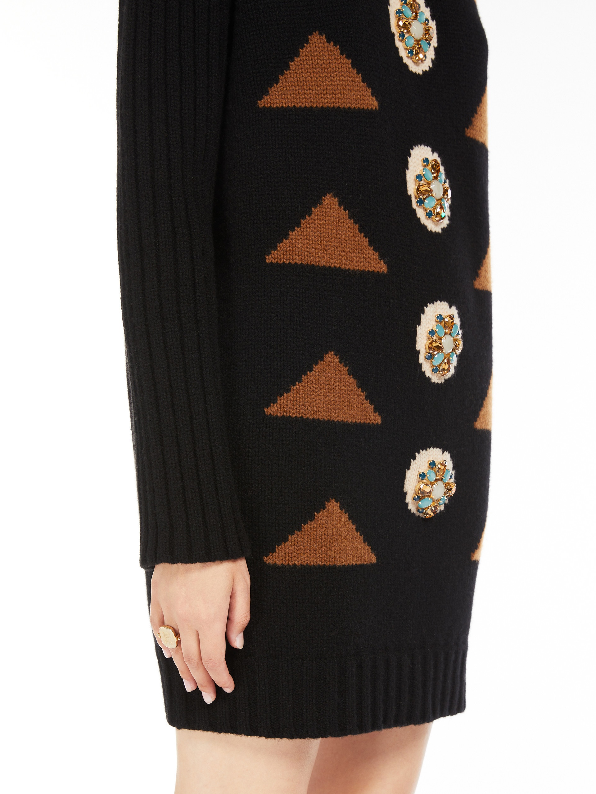 MARACAS Intarsia wool and cashmere dress - 5