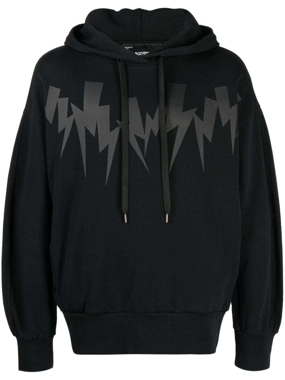 Thunderbolt-print cotton hoodie - 1