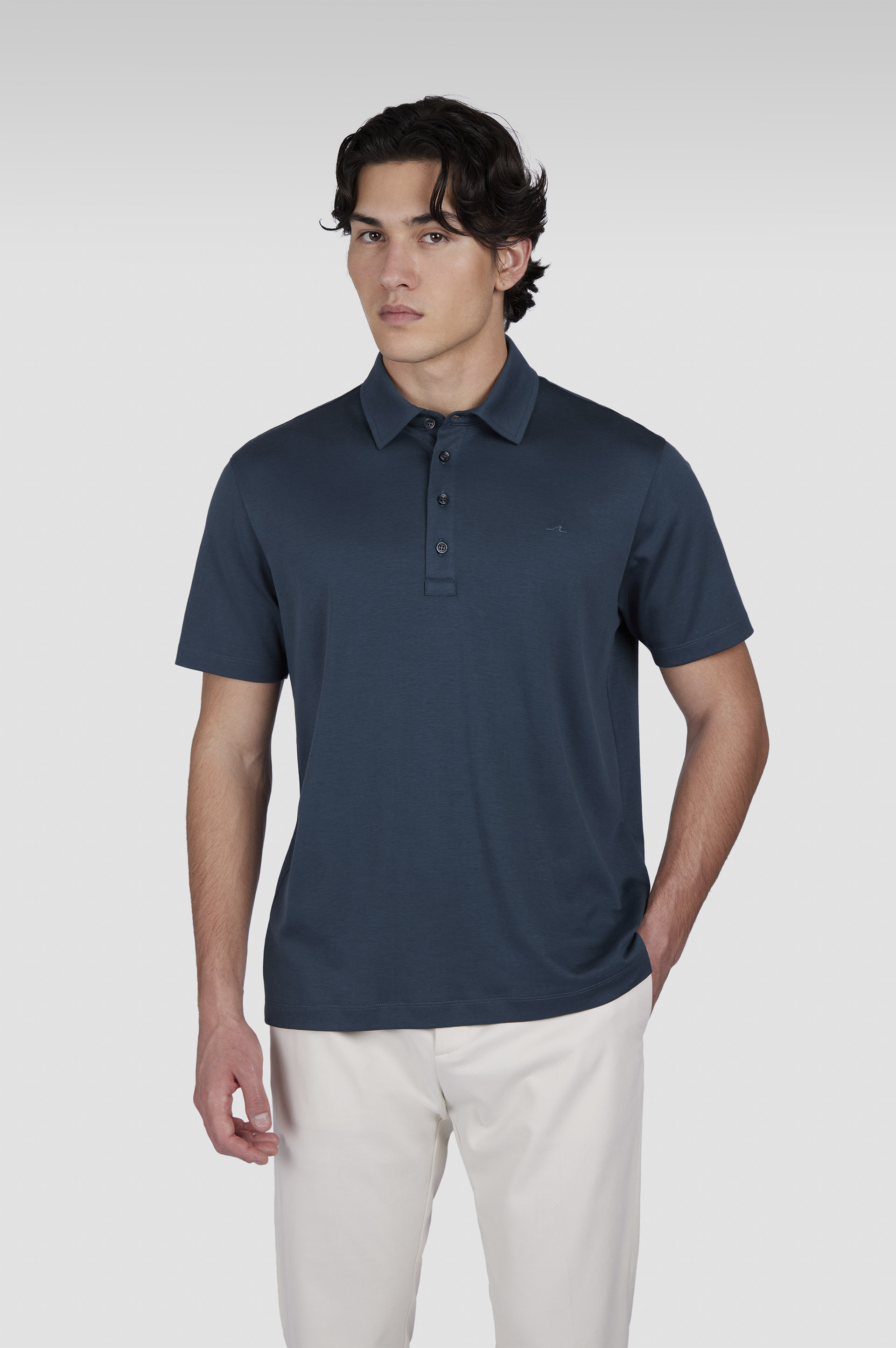 SUPIMA® COTTON JERSEY POLO SHIRT WITH SHARK FIN EMBROIDERY - 6