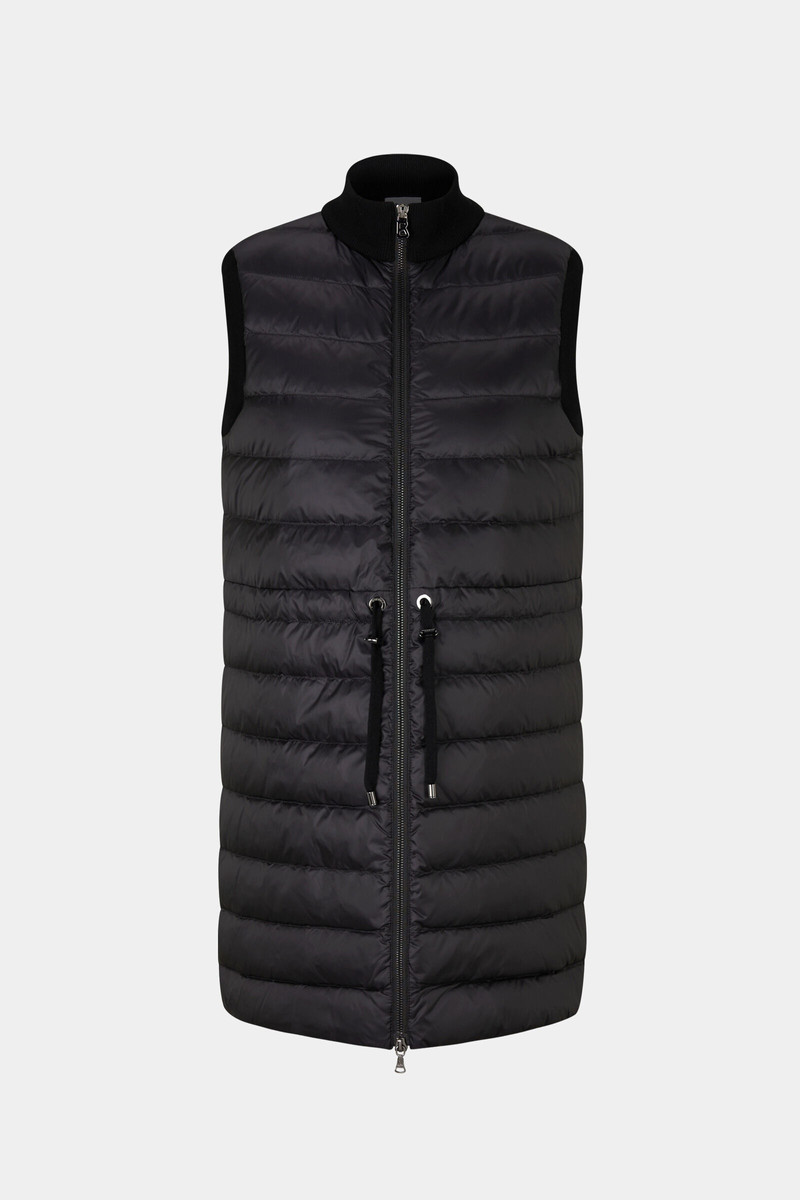 Arina Hybrid knitted vest in Black 1