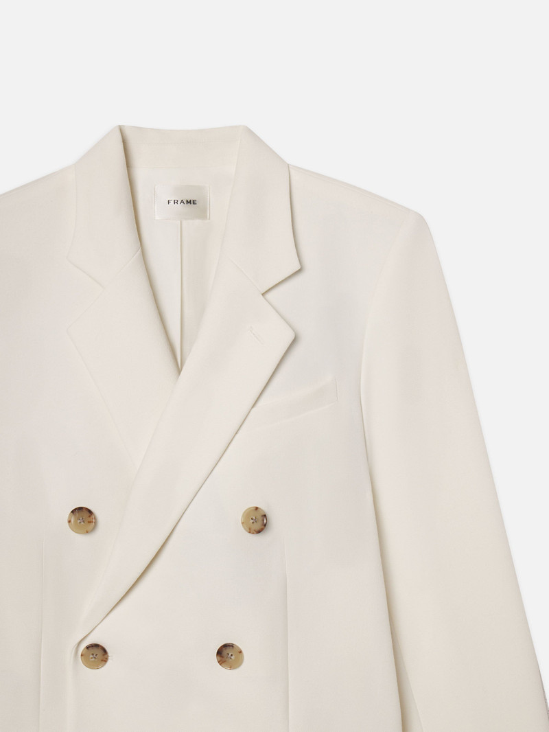 FRAME The Relaxed Everyday Blazer in Ecru outlook