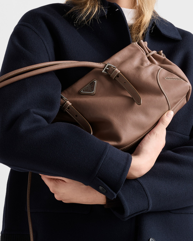 Prada Prada Bonnie medium antiqued leather tote bag outlook